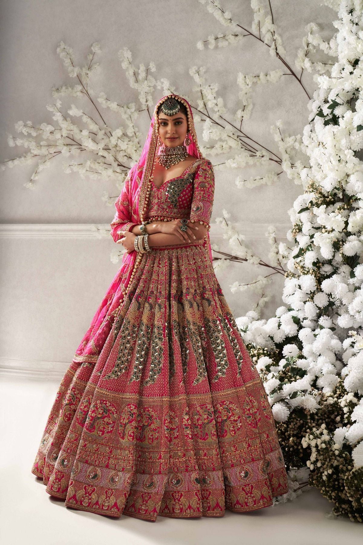 Rani Pink Embroidered Bridal Set – almastejani