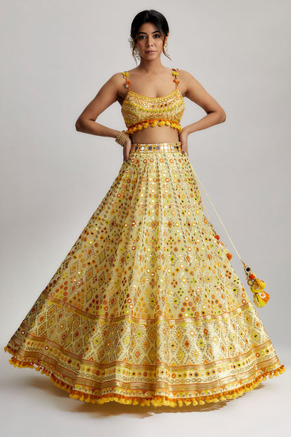 Ashi Lehenga Set With Cape