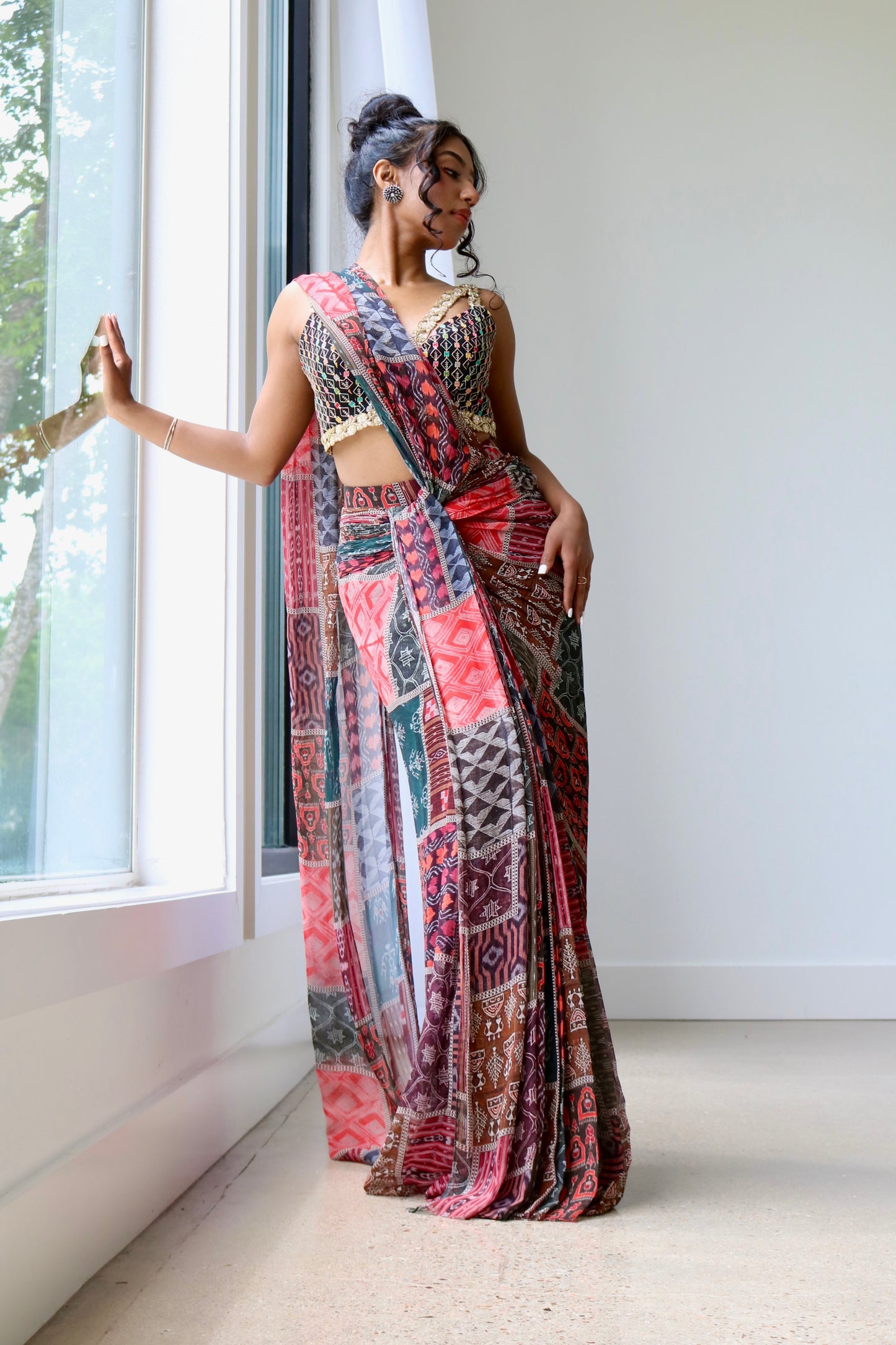 Printed Ready Saree