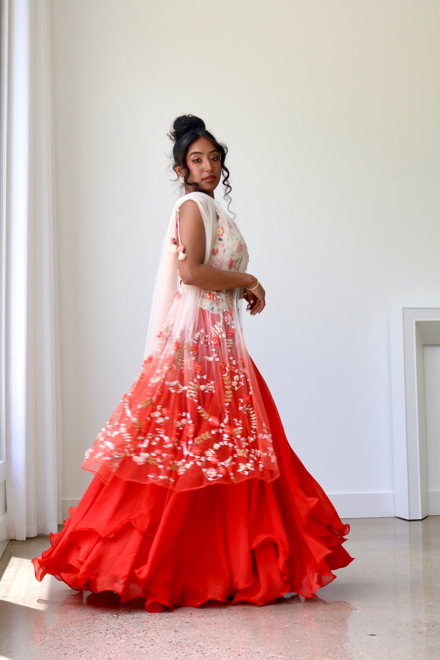 Orange Lehenga Set