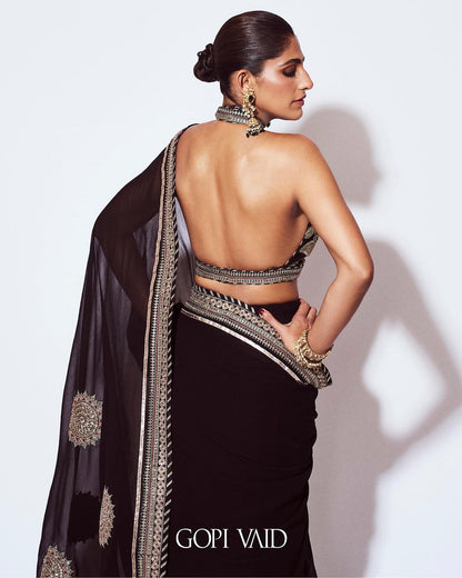 Kubbra Sait and Akanksha Malhotra in Golconda Anupa Saree Set