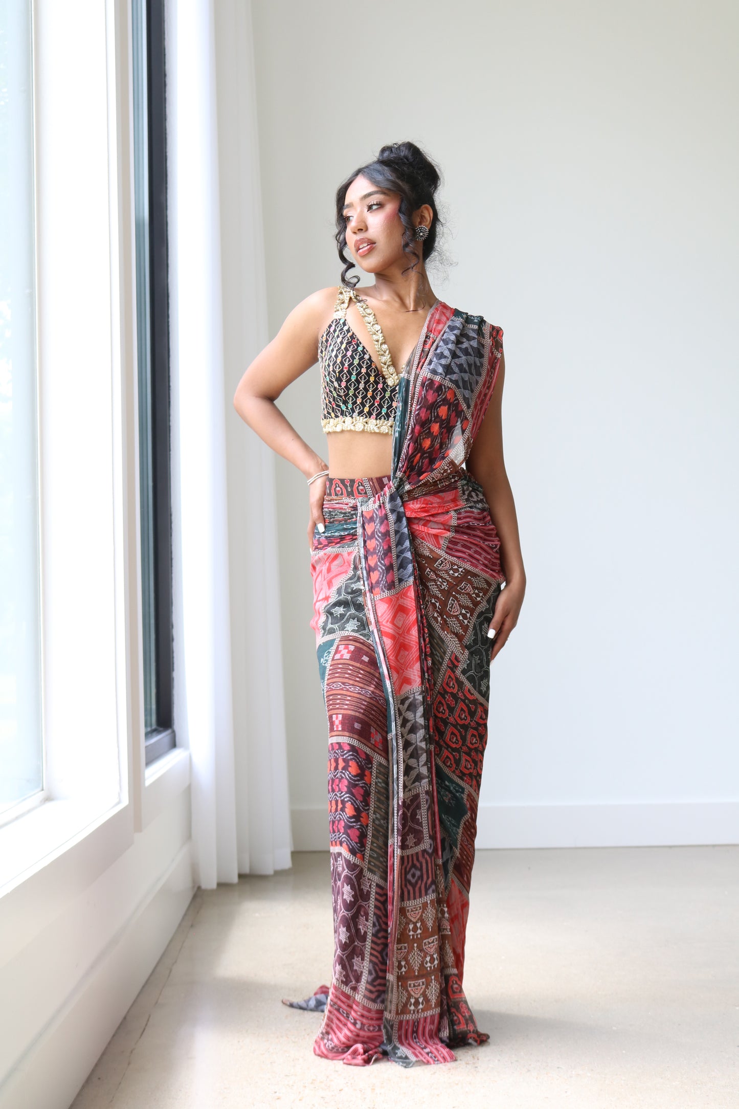 Printed Ready Saree