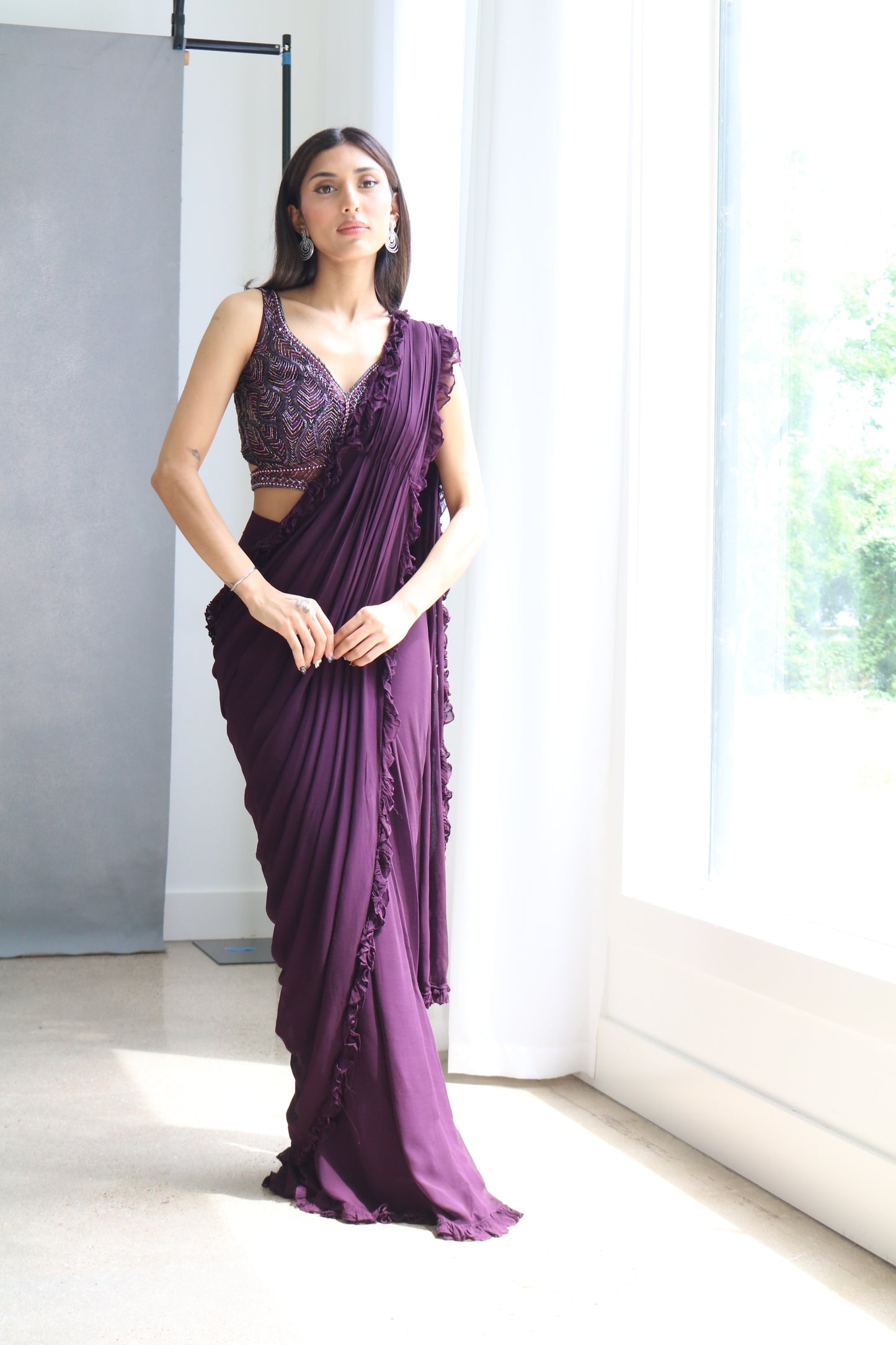 Pretty in Purple Saree