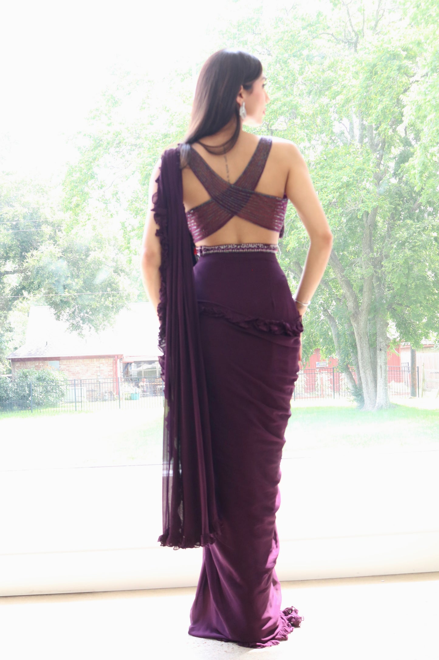 Pretty in Purple Saree