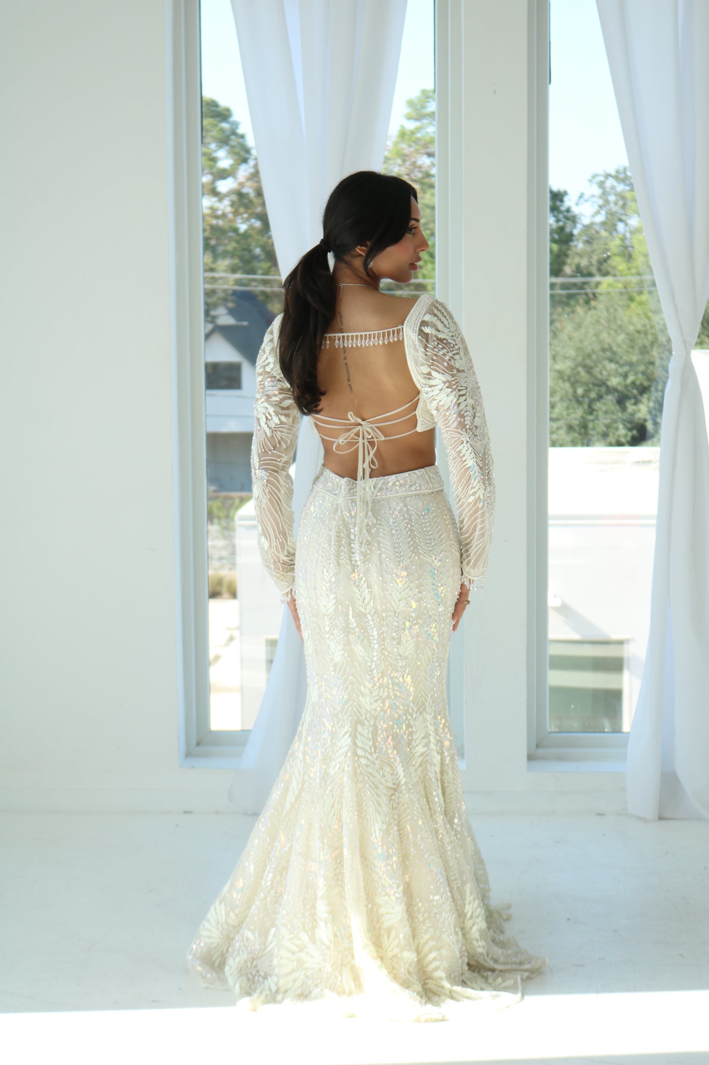 White Mermaid Lehenga