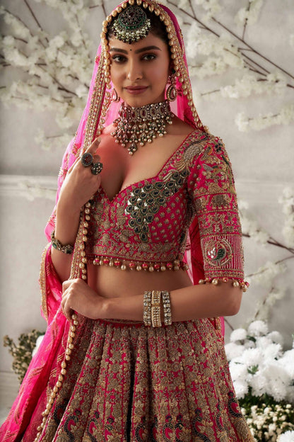 Rani Pink Embroidered Bridal Set