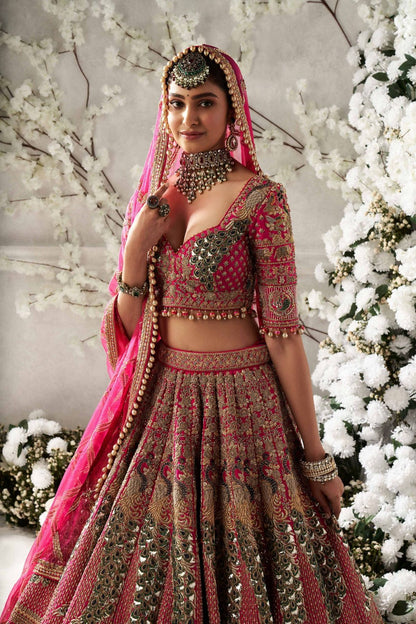 Rani Pink Embroidered Bridal Set