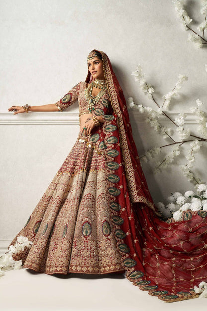 Deep Maroon Bridal Lehenga