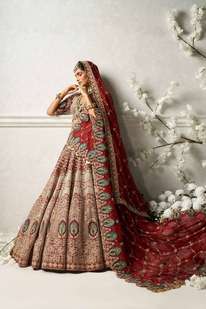 Deep Maroon Bridal Lehenga