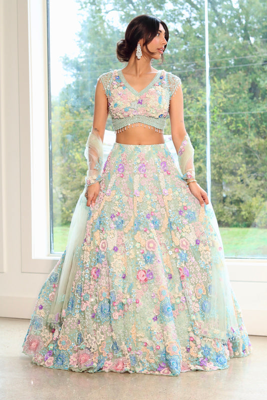 Powder Blue Dreams Lehenga