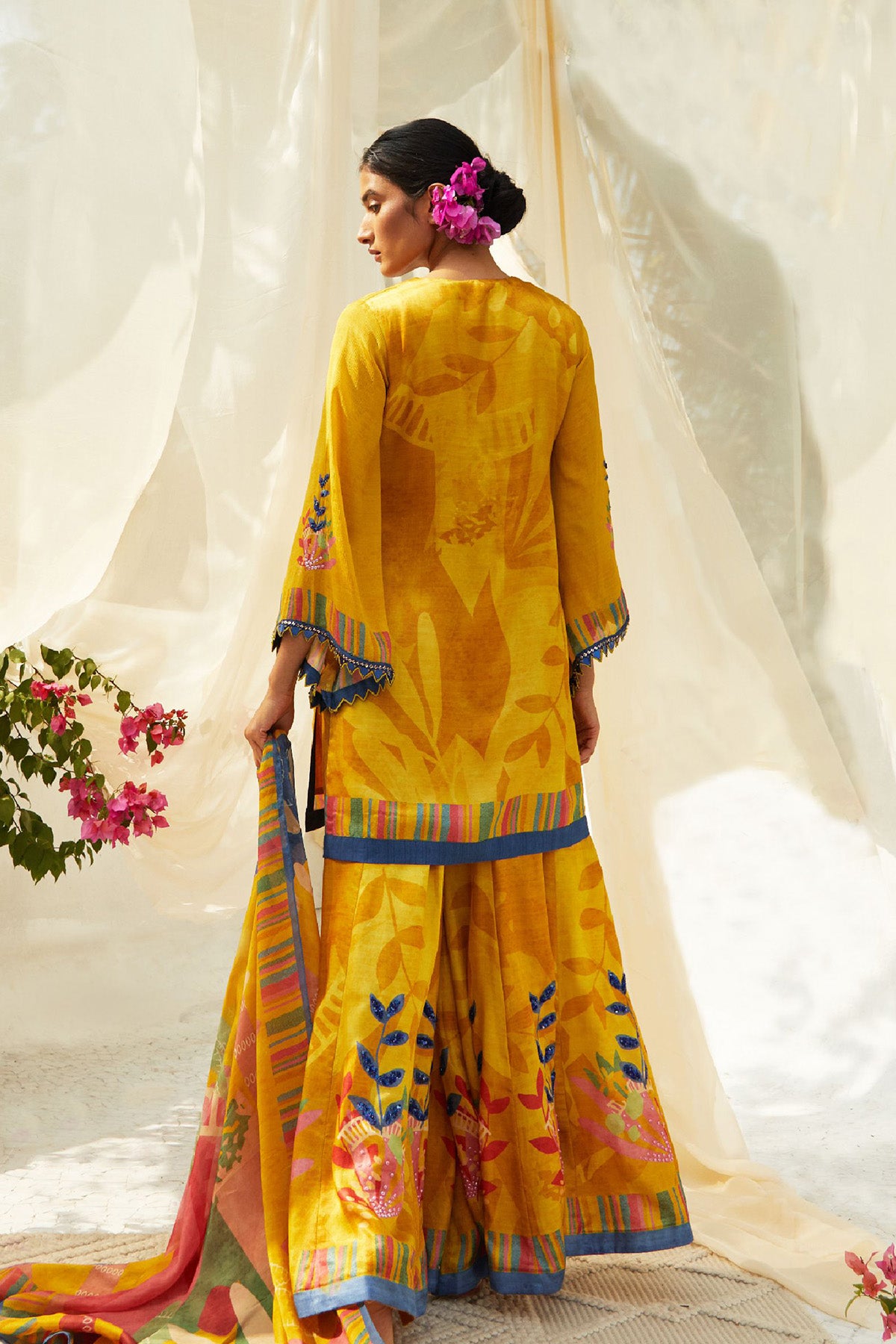 MUSTARD SHARARA SET