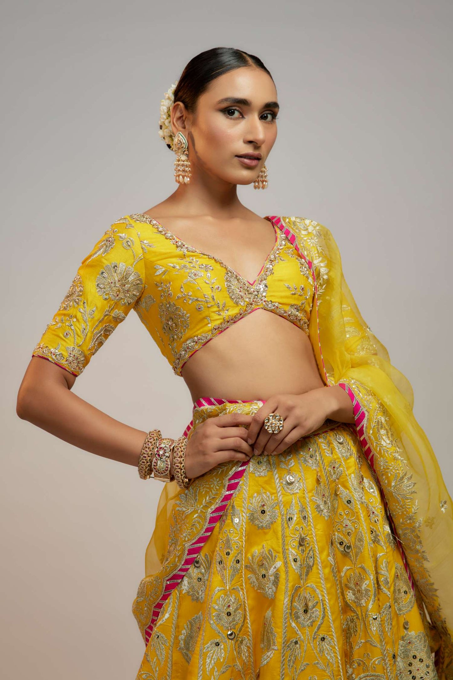 Sara Ali Khan in Golconda Anha Lehenga set