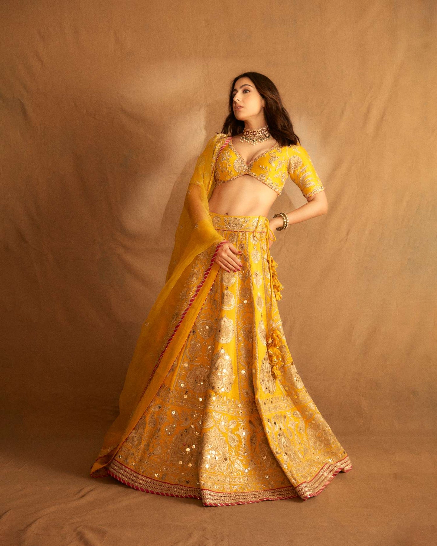 Sara Ali Khan in Golconda Anha Lehenga set