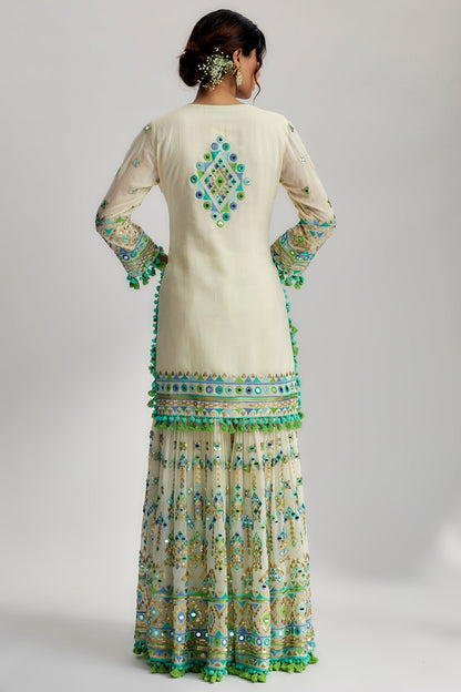 Friya Short Kurta Sharara Set