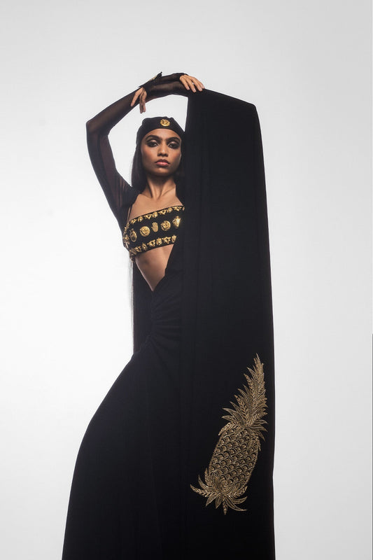 The Midnight Cocktail Saree