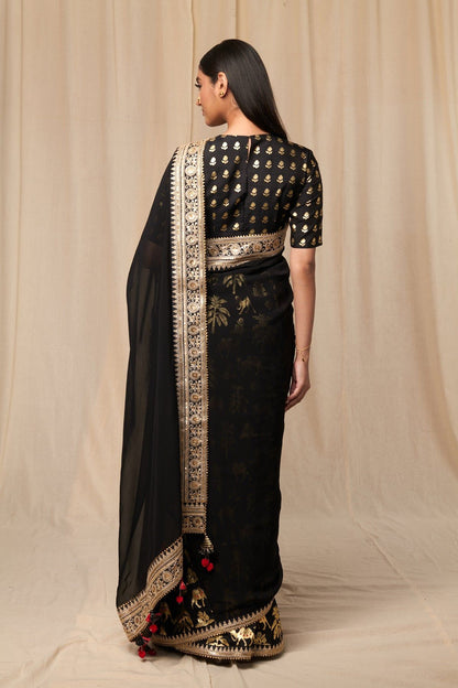 Black Oasis Saree