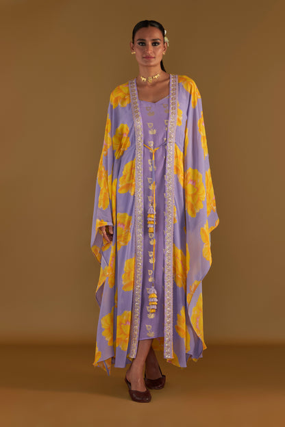 Lilac Sunshine Mimosa Cover-Up Kaftan