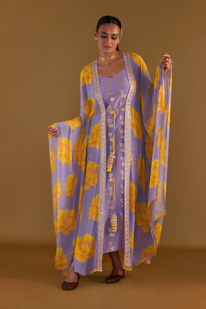 Lilac Sunshine Mimosa Cover-Up Kaftan