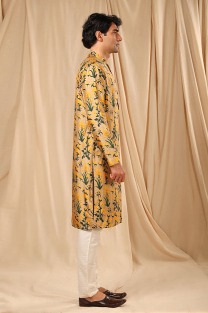 Beige Autumn Bouquet Kurta