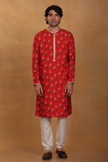 Red Cotton Candy Kurta