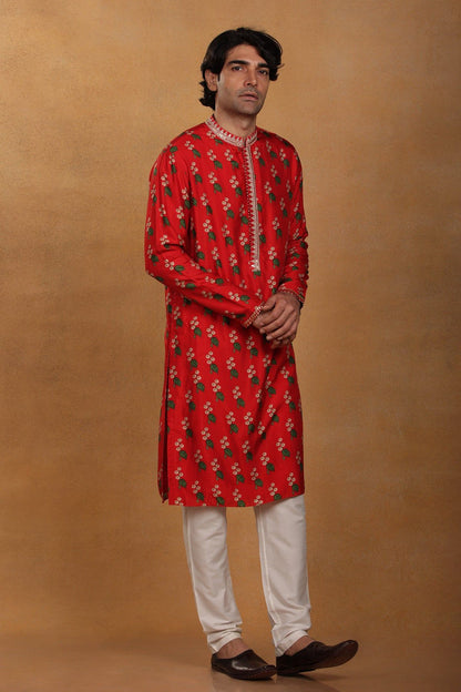 Red Cotton Candy Kurta