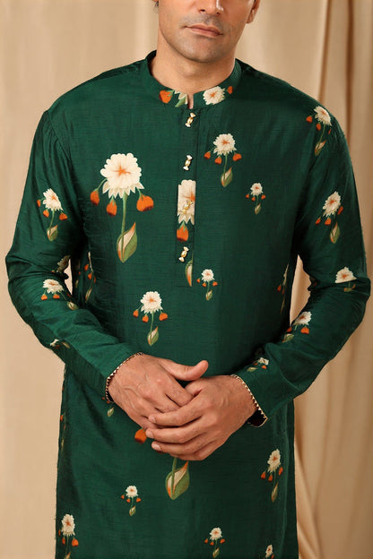 Bottle Green Buttercup Mens Kurta