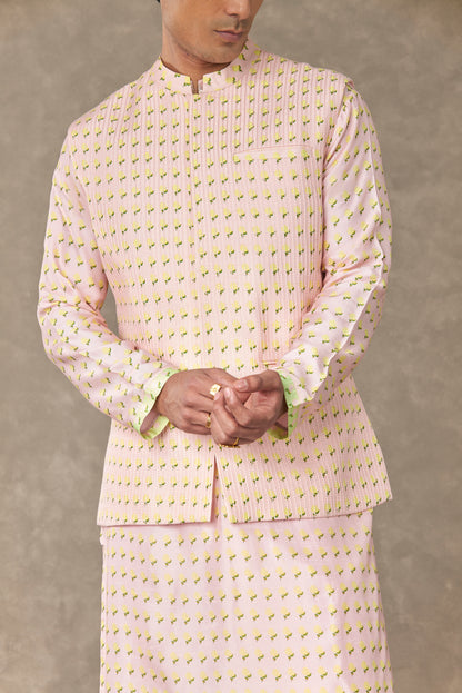 Barfi Pink Wallflower Bandi and Kurta Set