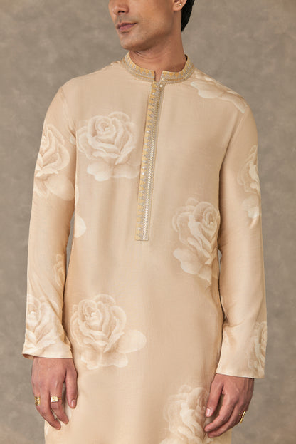 Beige Gulaab Kurta