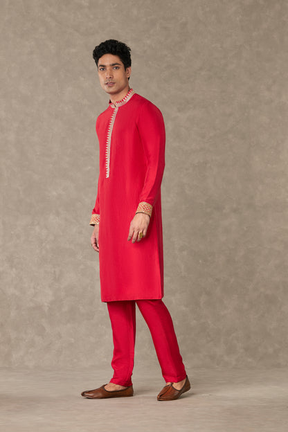 Red Anar Kurta Set