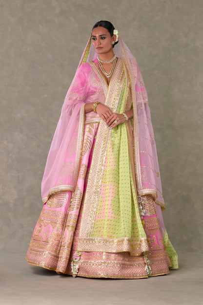 Barfi Pink Paan Patti Lehenga Set