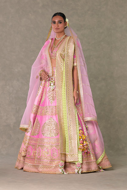 Barfi Pink Paan Patti Lehenga Set