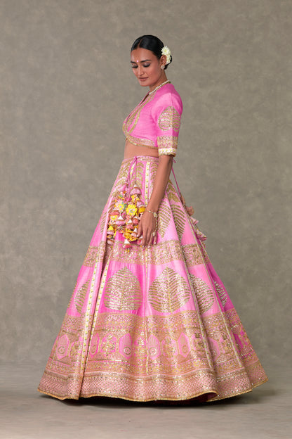 Barfi Pink Paan Patti Lehenga Set