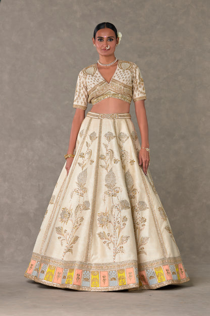 Ivory Anar-Phool Lehenga