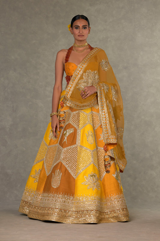 Ochre Neel-Kamal Lehenga