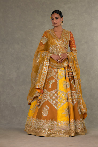 Ochre Neel-Kamal Lehenga