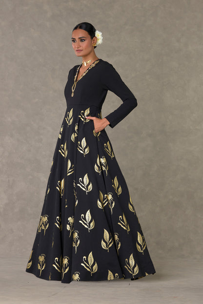 Black All In Bloom Gown