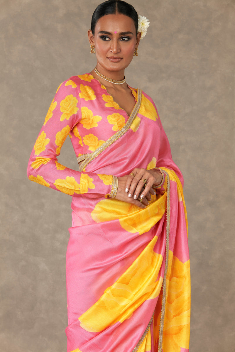 Pink 'Gulaab' Saree