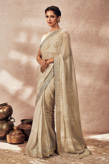 Ecru Gulaab Saree