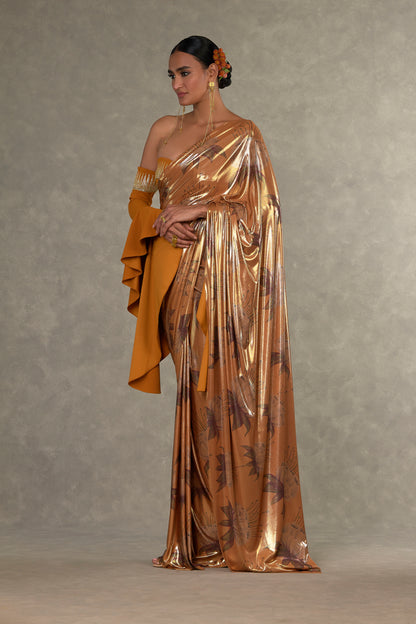 Ochre 'Masakali' Saree