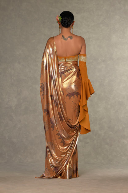 Ochre 'Masakali' Saree