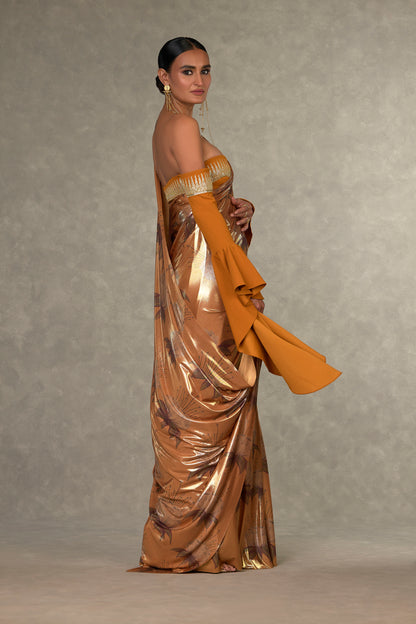 Ochre 'Masakali' Saree