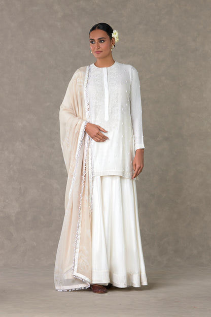 White Pearl Sharara Set