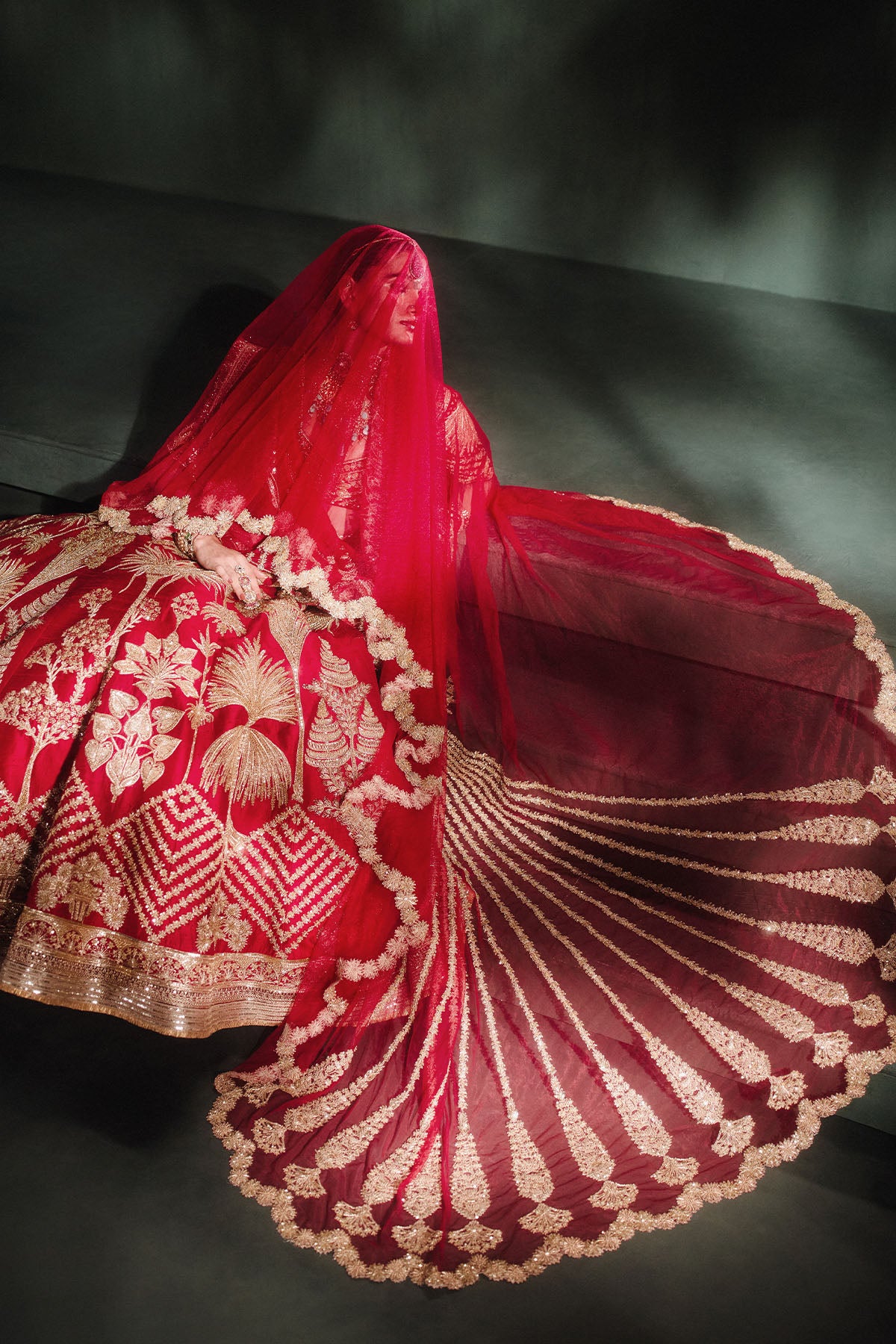 The Aalu Bukhara Lehenga With Veil