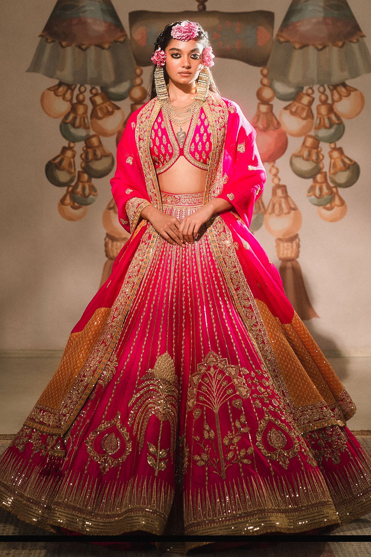 The Gulaab Cham Cham Lehenga