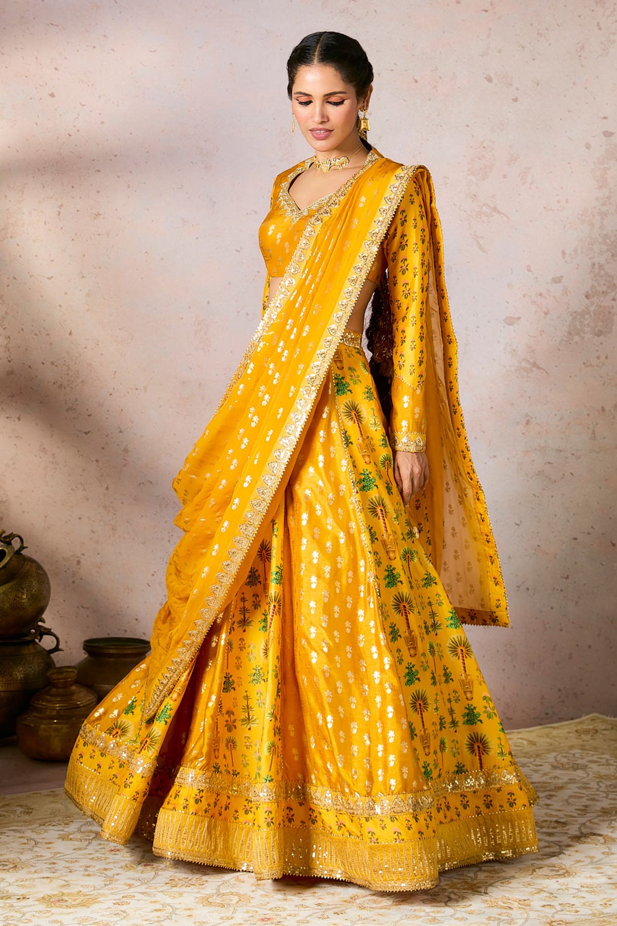 Yellow Nomatic Tribe Lehenga Set