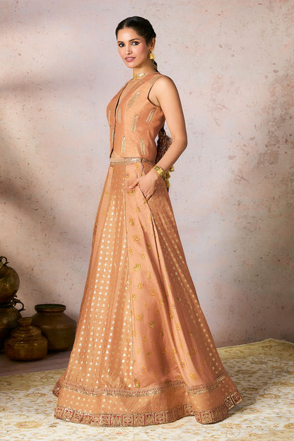 Salmon Trinkets Lehenga Set