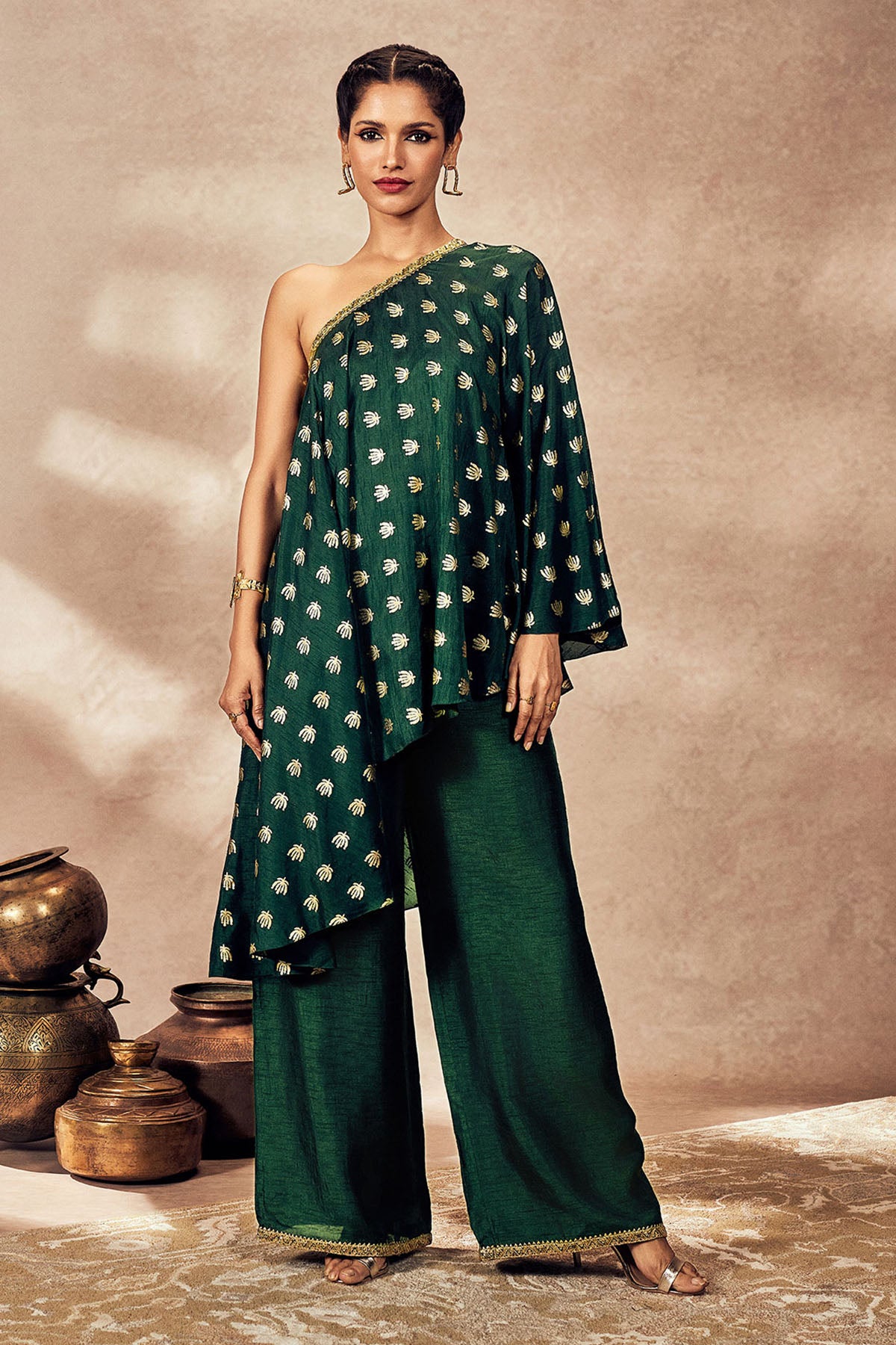 Green Palmscape Tunic Set