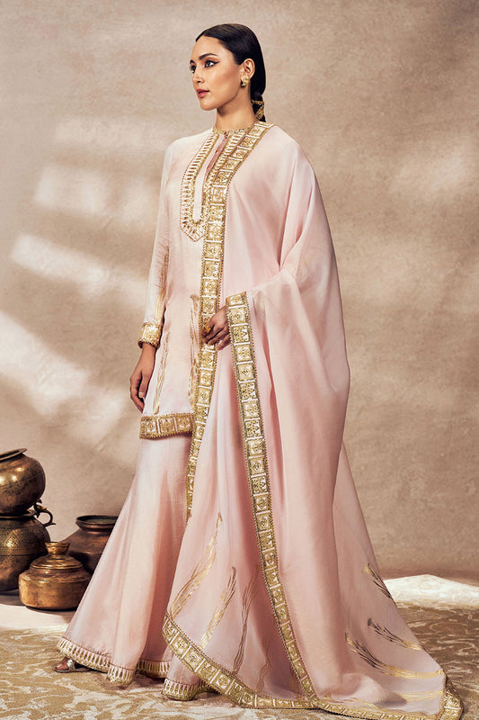 Baby Pink Whispering Lily Sharara Set