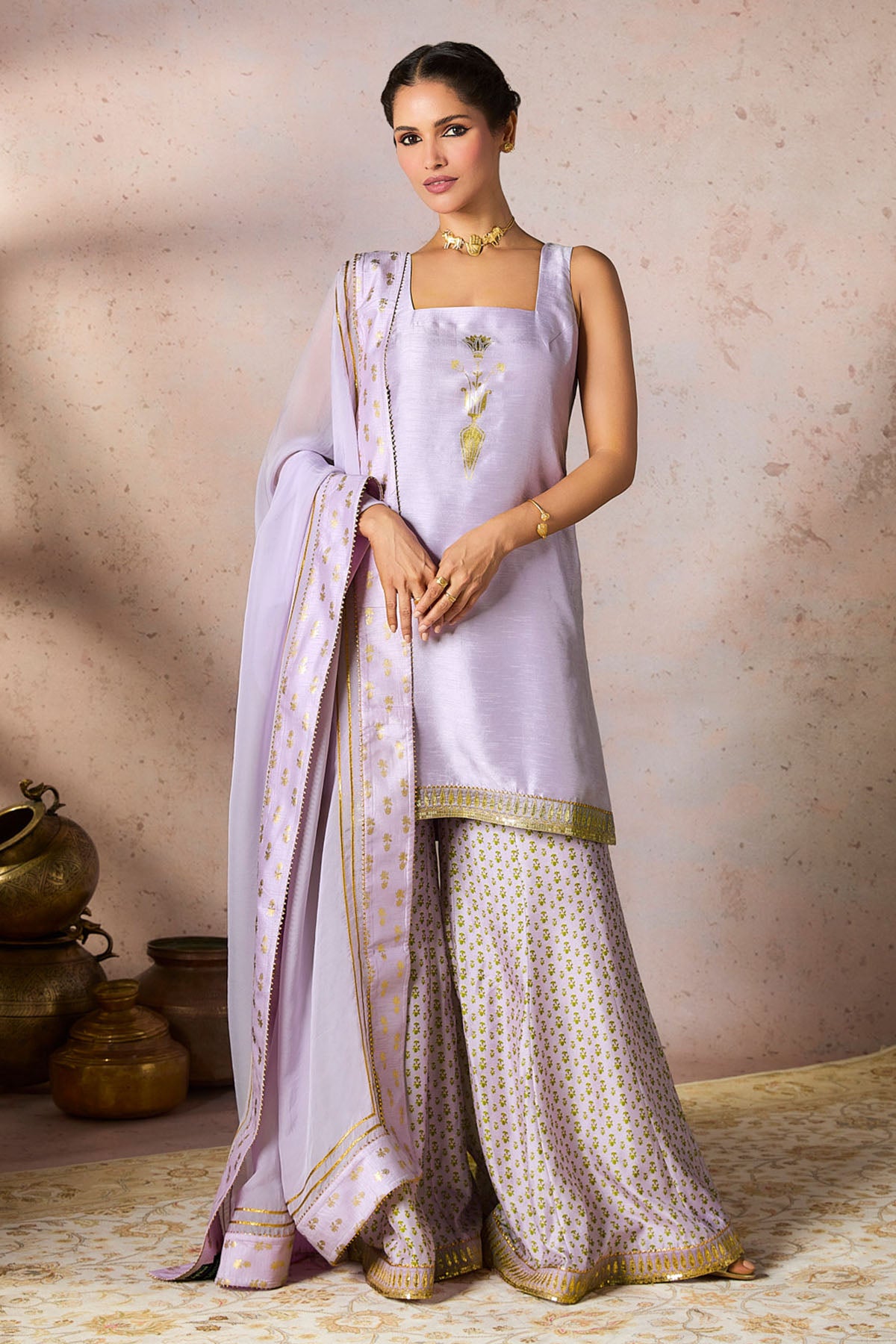 Lilac Pixie Dust Sharara Set