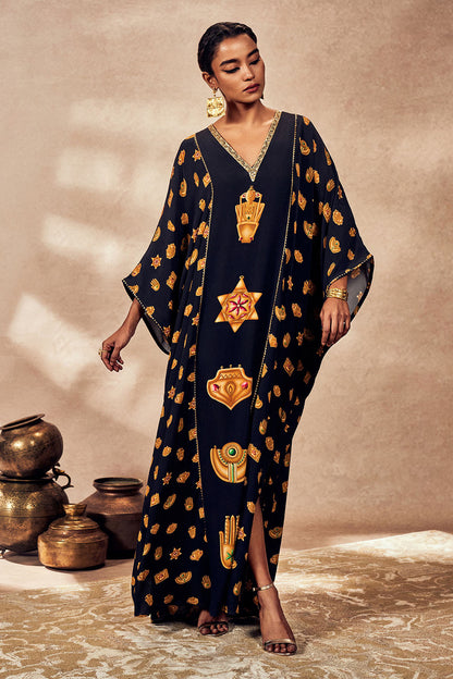 Black Trinkets Kaftan